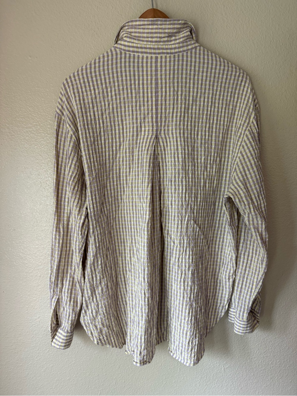 Chloé Stora Lavender and Yellow Micro Plaid Buttondown - Picture 4 of 4